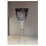 Amethyst Cut Glass Goblet