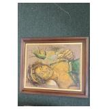 A Vintage Oil on Board Painting by Sommal