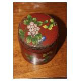 Antique Chinese Cloisonne Cylinder Container