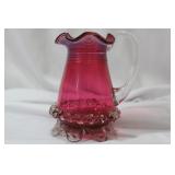 A Small Cranberry Red Pitcher