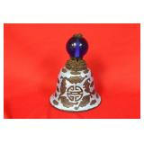 A Chinese Enamel Bell with Peking Glass Finial