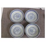Set of 4 Chinese Rice Pattern Sauce Dishes