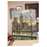 Signed Arcylic on Board Painting