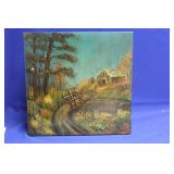 An Oil Painting on Chair