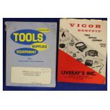 Lot of Two Tool Supplies Equipments Cataloges