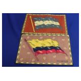 Lot of 2 Vintage Tobacco Flags