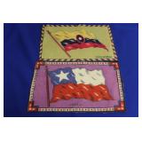 Lot of 2 Vintage Tobacco Flags