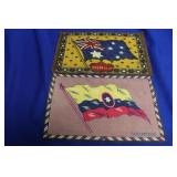 Lot of 2 Vintage Tobacco Flags