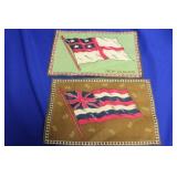 Lot of 2 Vintage Tobacco Flags