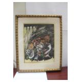A Framed Clown Painting