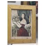 The Flower Girl Print by N Currier