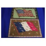 Lot of 2 Vintage Tobacco Flags