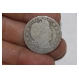 1898 Barber Silver Quarter