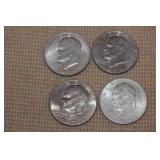 Lot of 4 Different Dates IKE Dollars