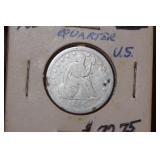 1856 Seated Silver Quarter