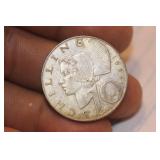 Austria 1957 10 Schilling Silver Coin