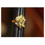 Gold Filled on Sterling and Gemstone Ring