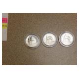 Lot of 3 1986 Liberty Half Dollar