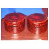 Lot of 2 Lacquer Trinket Boxes