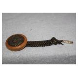 Antique Japanese Carved Bone Manju w/ Chain