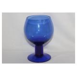 A Cobalt Blue Glass Water Goblet