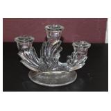 A Glass 3 Candle Holder