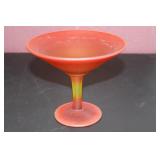 A Frost Art Glass Compote