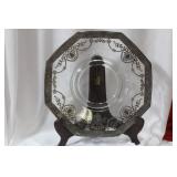 An Ornate Silver Overlay Etched Plate