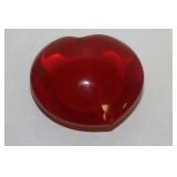 Red Heart Shape Paperweight
