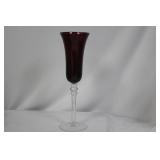 A Ruby Red Stem Glass Cup