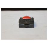 Rare Chinese Coral and Metal Small Trinket Box