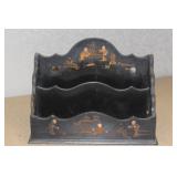 Antique Lacquer Letter Holder