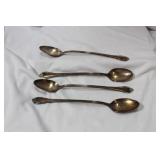 Lot of 4 Silverplated Spoons
