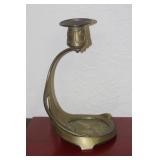 Art Deco Brass Candle Holder