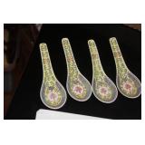 Set of 4 Vintage Chinese Porcelain Spoons
