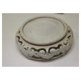 A Painted White Vase Stand