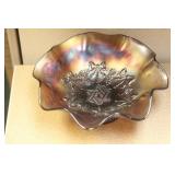 Carnival glass bowl