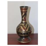 An Enamel on Metal Vase