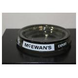 A Glass Advertising Ashtray McEwan's