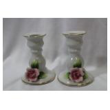 A Pair of Ceramic Candle Holders