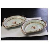 A Pair of Chinese Export Leaf Dishes