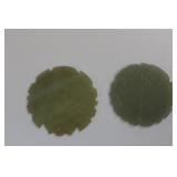 Two Carved Jade Discs