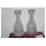 Pair of Cut Glass Decanters