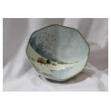 A Handpainted 3-Legged Ceramic Bowl