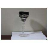 An Amethyst Cut Glass Goblet