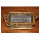 Chinese Bronze Two Dragon Plant Pot