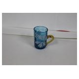 A Teal Blue Miniature Glass mug
