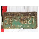 A 1969-1970 Florida License Plate