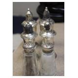 3 Sets of Weighted  Sterling Salt/Pepper Shakers