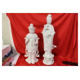 Lot of Two Chinese Blanc de Chine Figurines
